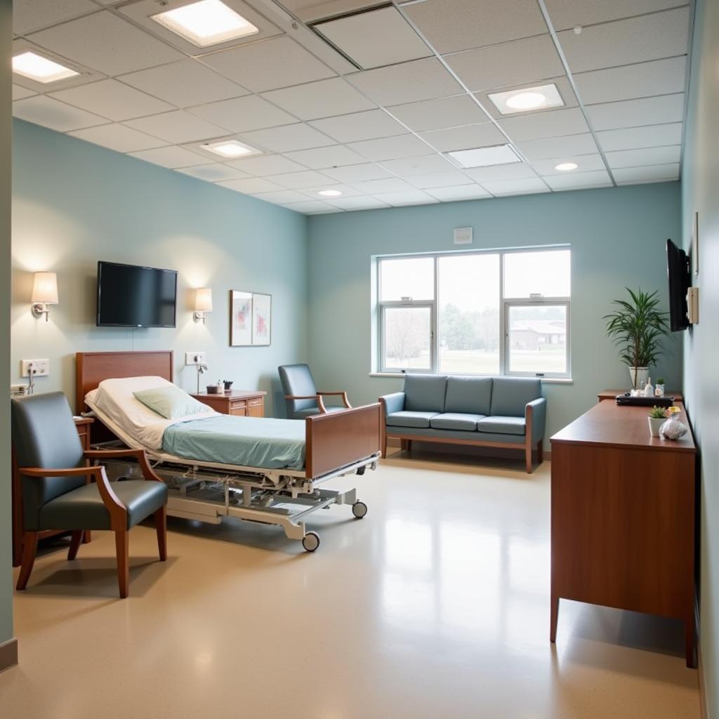 Comfortable and Modern Patient Room in a Battle Creek Hospital