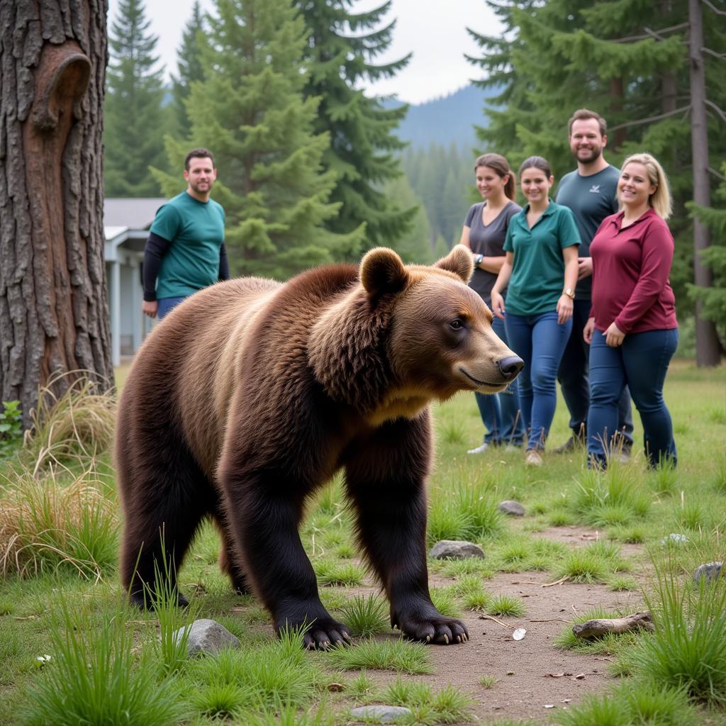 Bear Hospital Staff Releasing Rehabilitated Bear