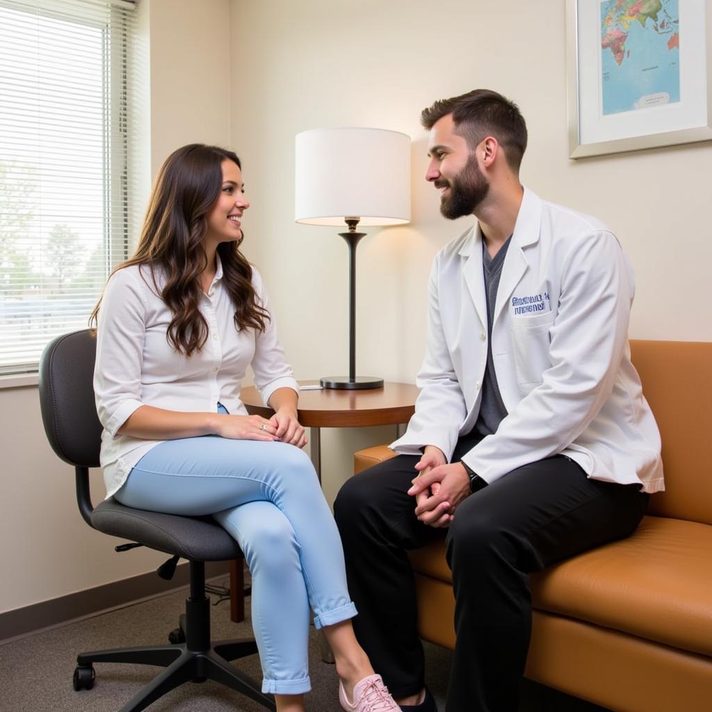 Patient consulting with a doctor at Blount Memorial Breast Center