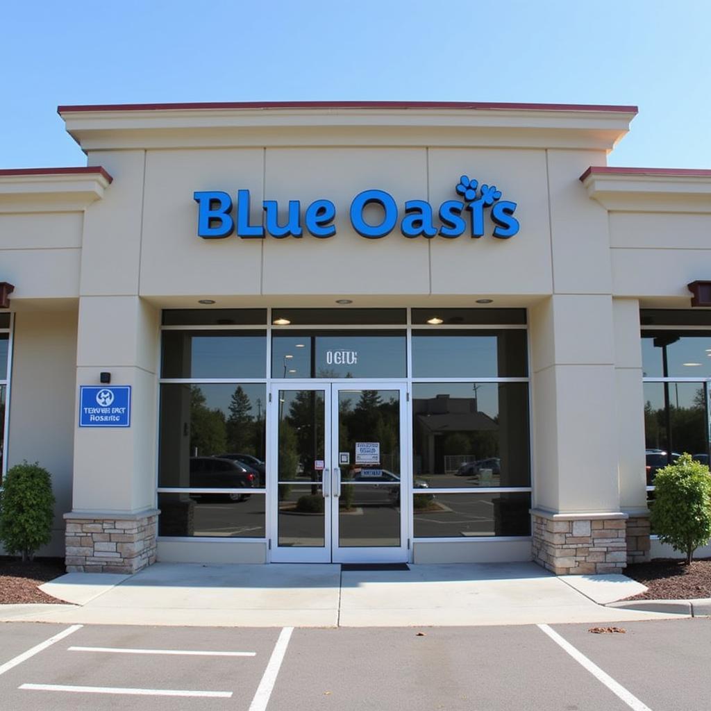 Welcoming Exterior of Blue Oasis Pet Hospital