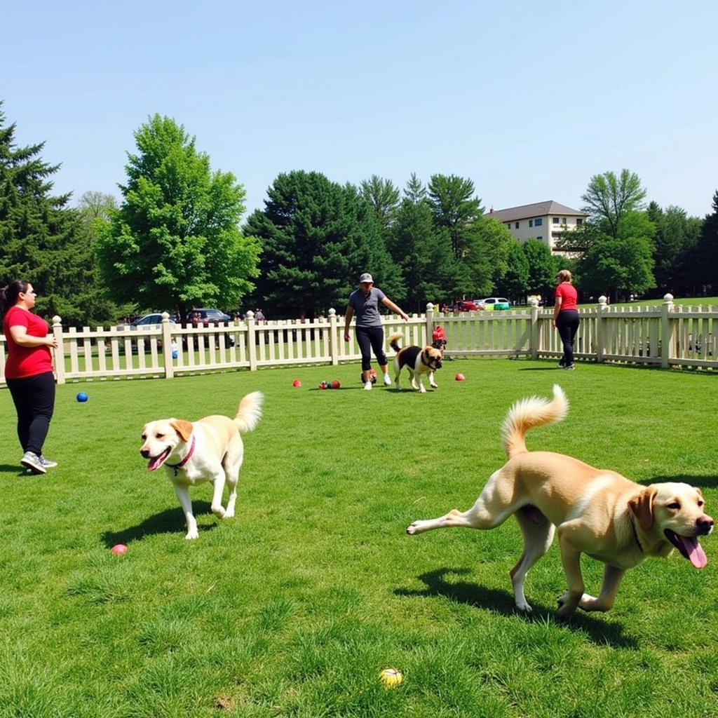 Spacious and Stimulating Play Area at Blue Springs Pet Resort