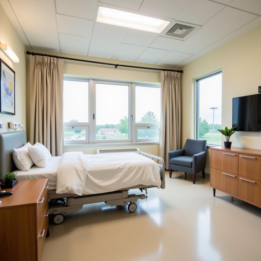 Comfortable and Modern Patient Room at Bowie Hospital