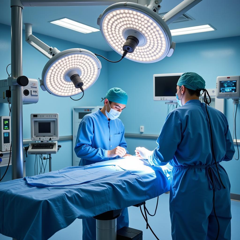 State-of-the-art surgical suite at a Byron Center veterinary hospital