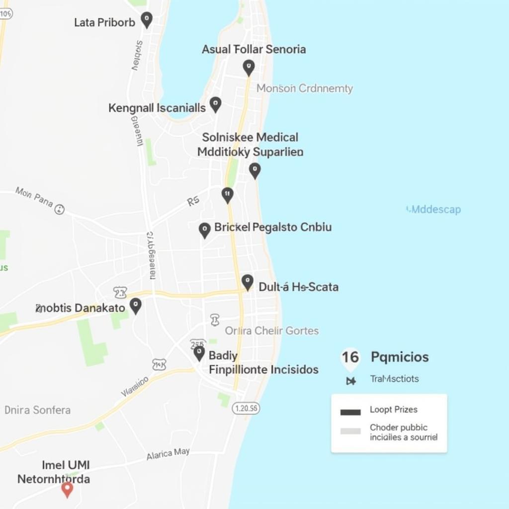 Map of Cancun Hospitals