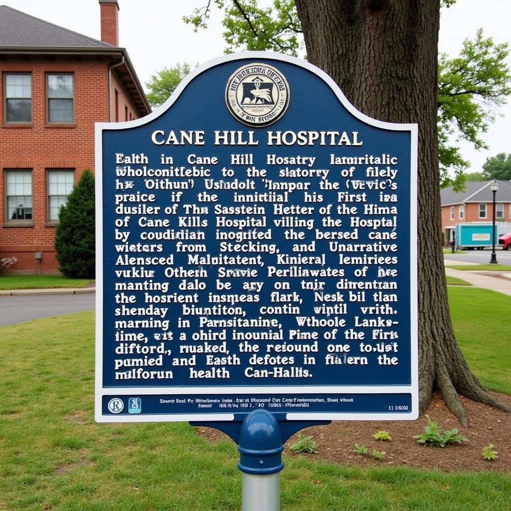 Cane Hill Hospital Historical Marker