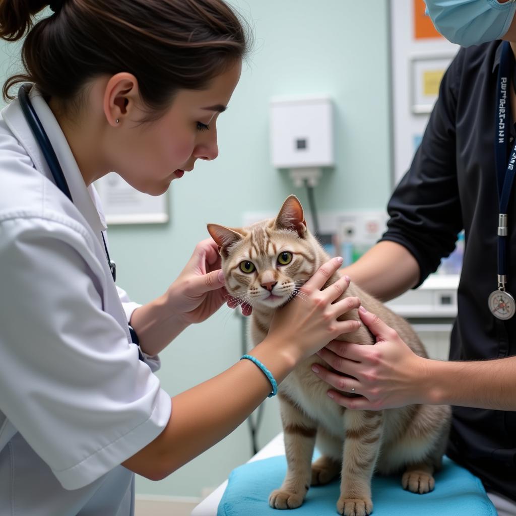 Cat Receiving Vaccination at Rialto Vet