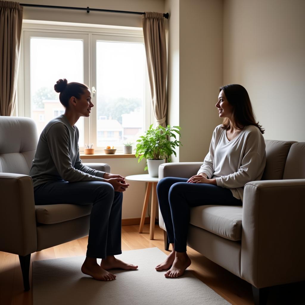 Individual therapy session in a calming room at Cedar Hills