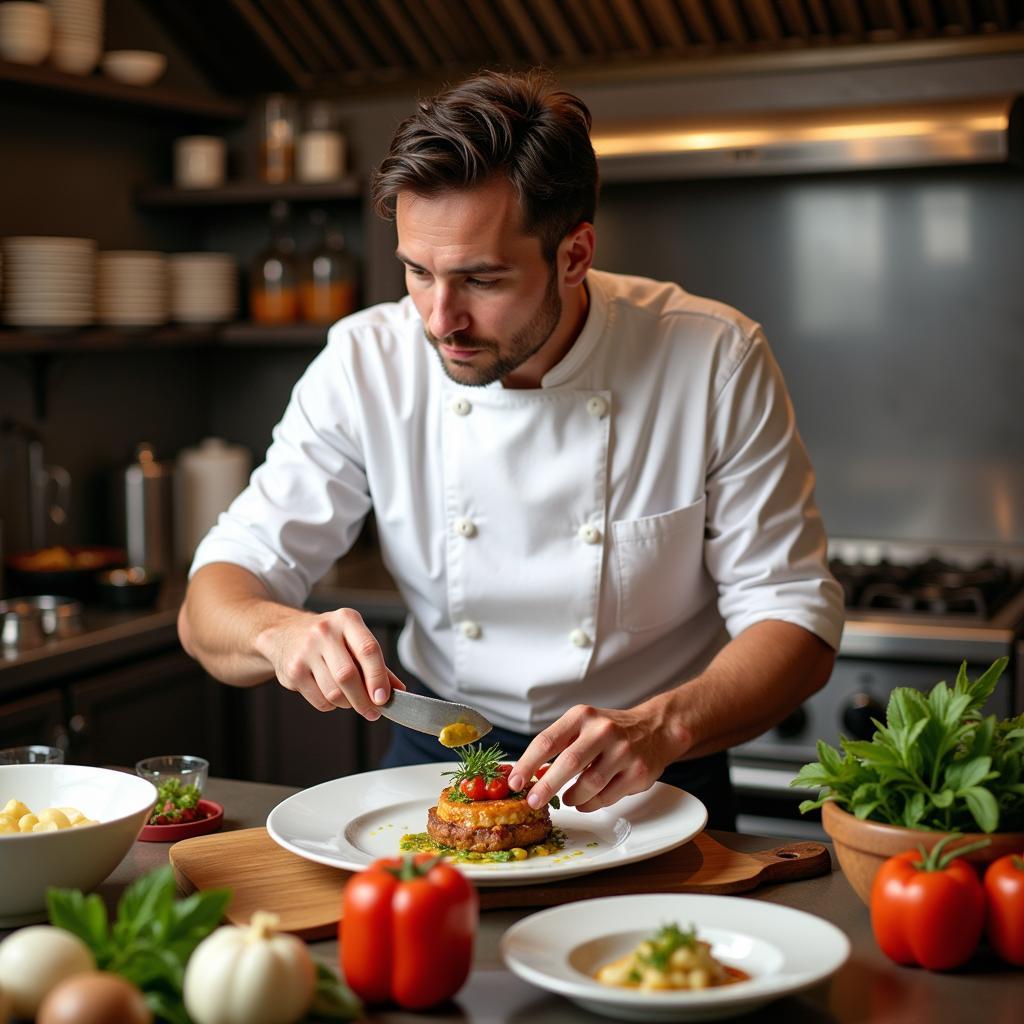 Chef in an Italian Restaurant in Florence