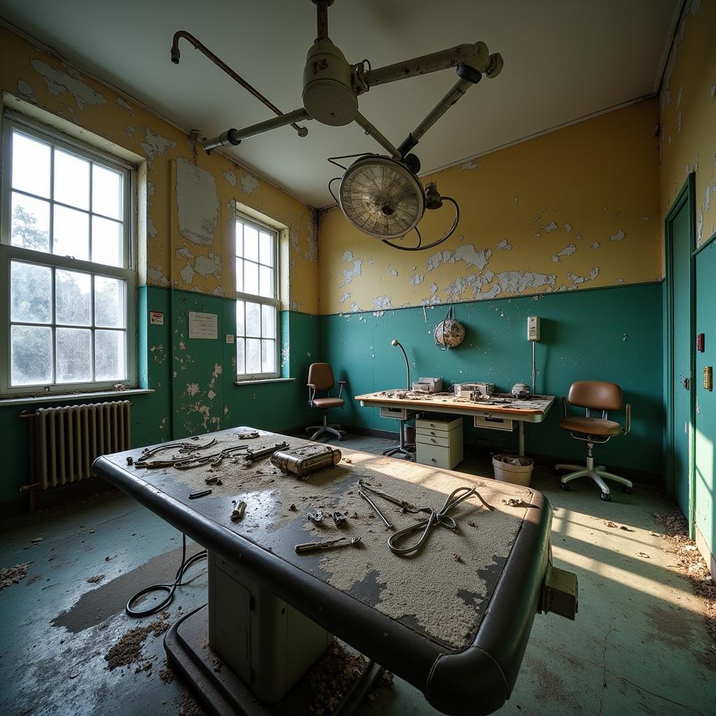 Abandoned operating room in Chernobyl hospital