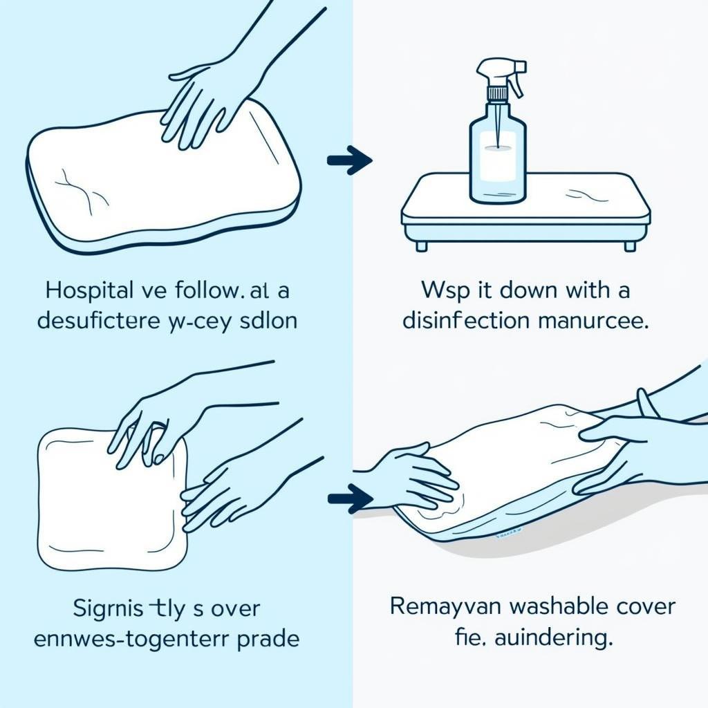 Cleaning a Hospital Bed Cushion