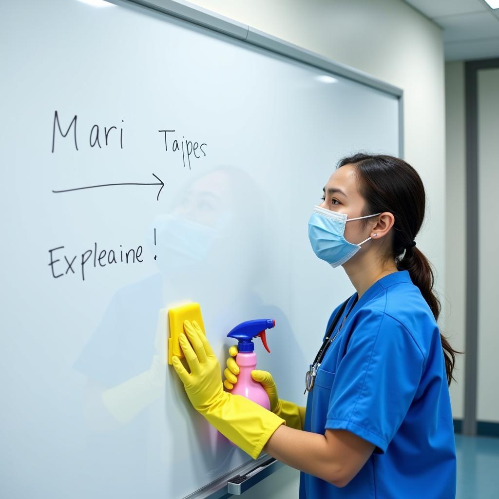 Maintaining Hospital White Boards for Hygiene and Legibility