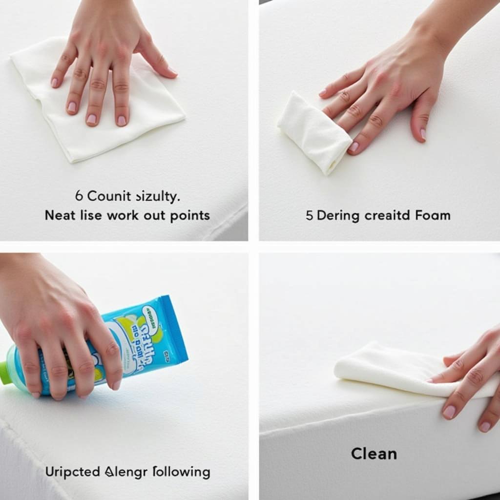 Cleaning the cover of a memory foam hospital bed mattress