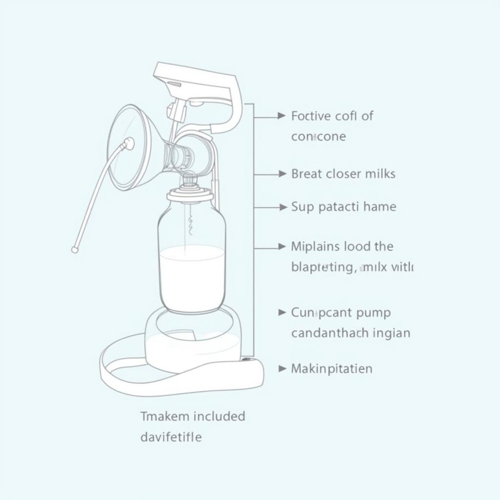 A diagram illustrating the closed system mechanism in a breast pump, preventing milk backflow.