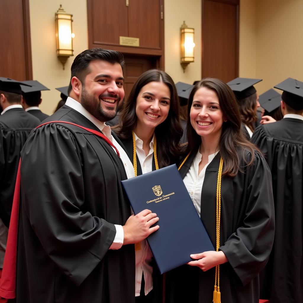 Graduates Celebrating at the Columbia Hospitality Academy Commencement Ceremony