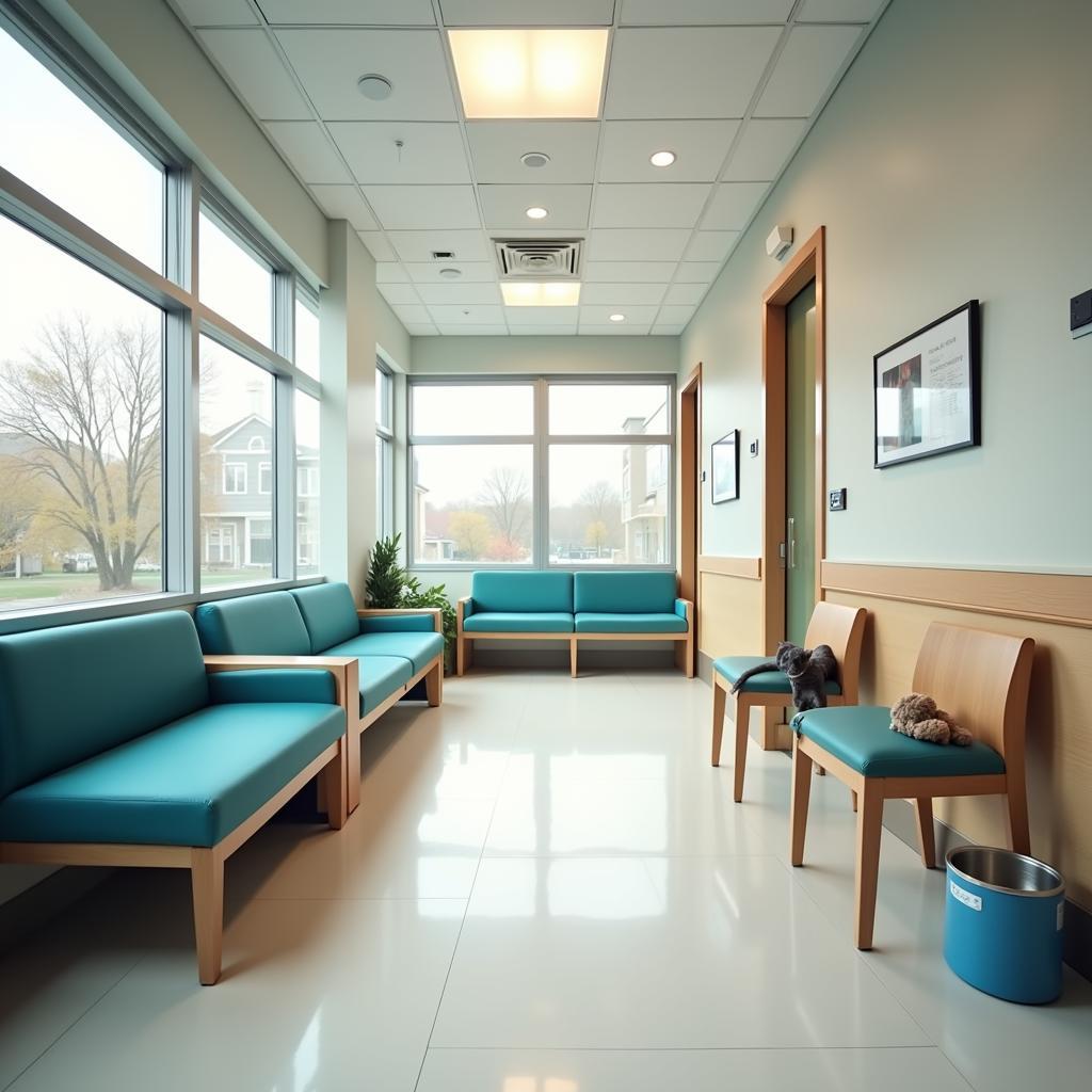 Comfortable Waiting Area at ABC Veterinary Hospital