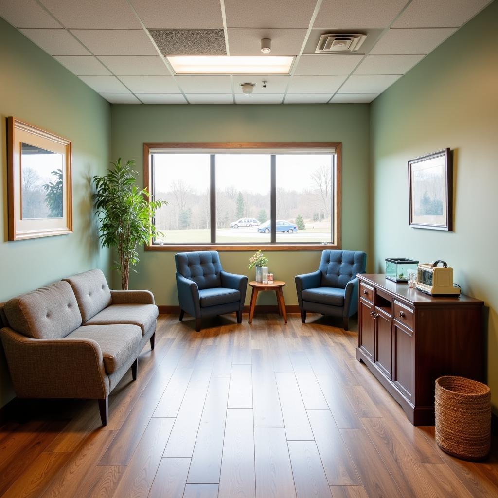 Comfortable Waiting Area at a Country Roads Veterinary Hospital