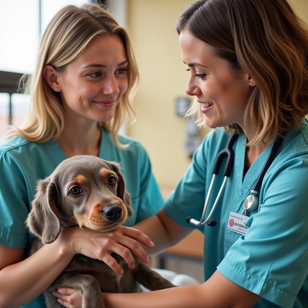 Critter Creek Veterinary Hospital Staff Interaction