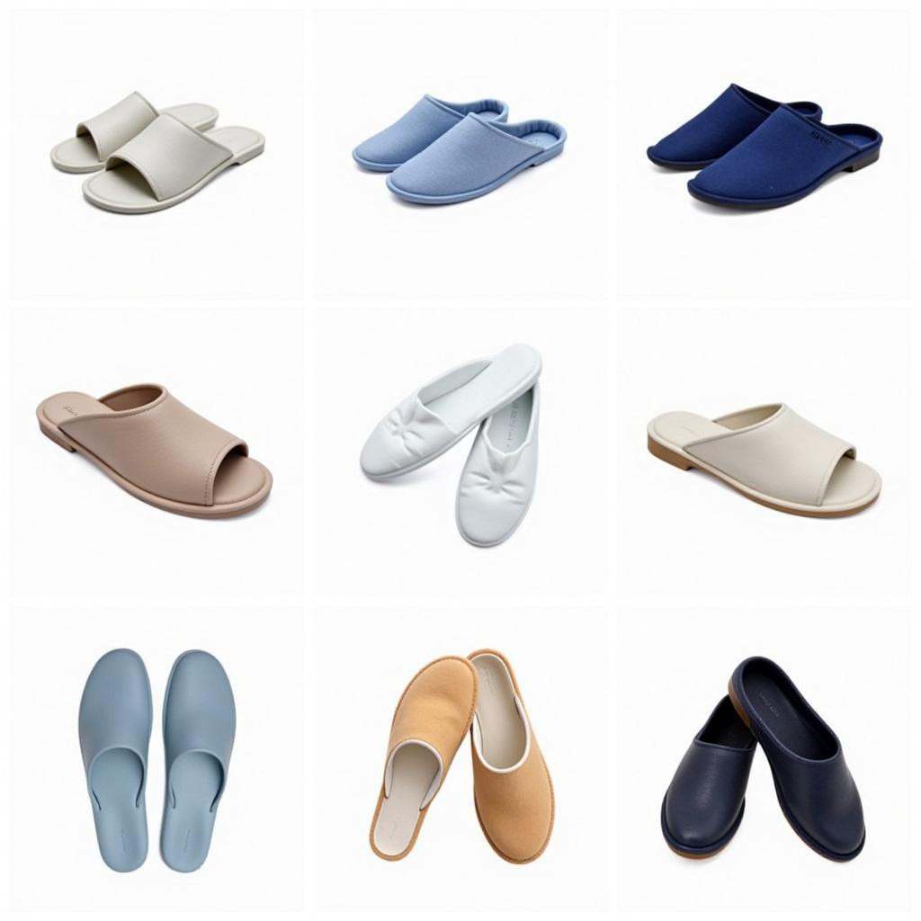 Various styles of hospital slippers for diverse needs