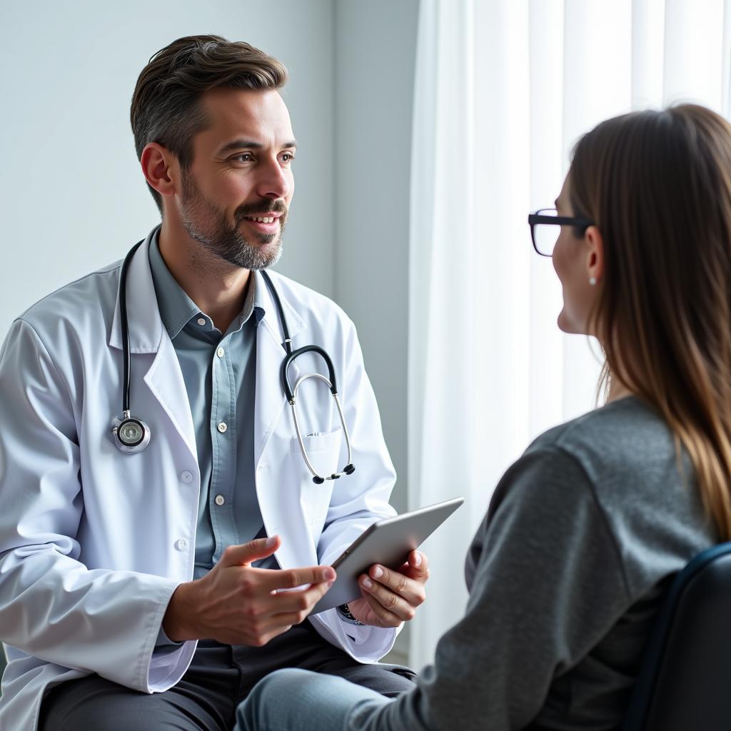 Doctor Consulting Patient about Healthcare Options