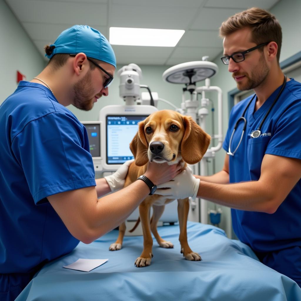 Dog Receiving Emergency Care in Tappahannock, VA