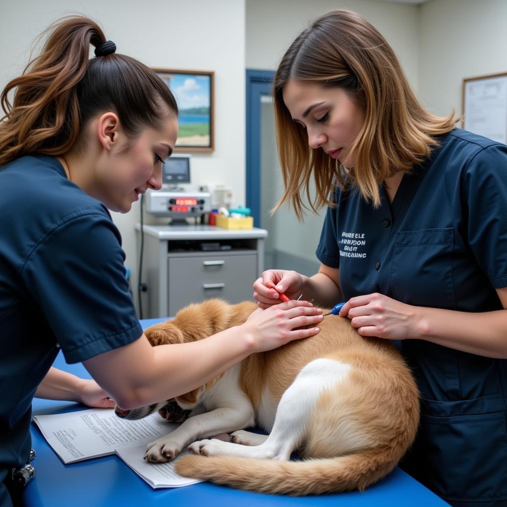 Dog Receiving Emergency Care Tysons Animal Hospital