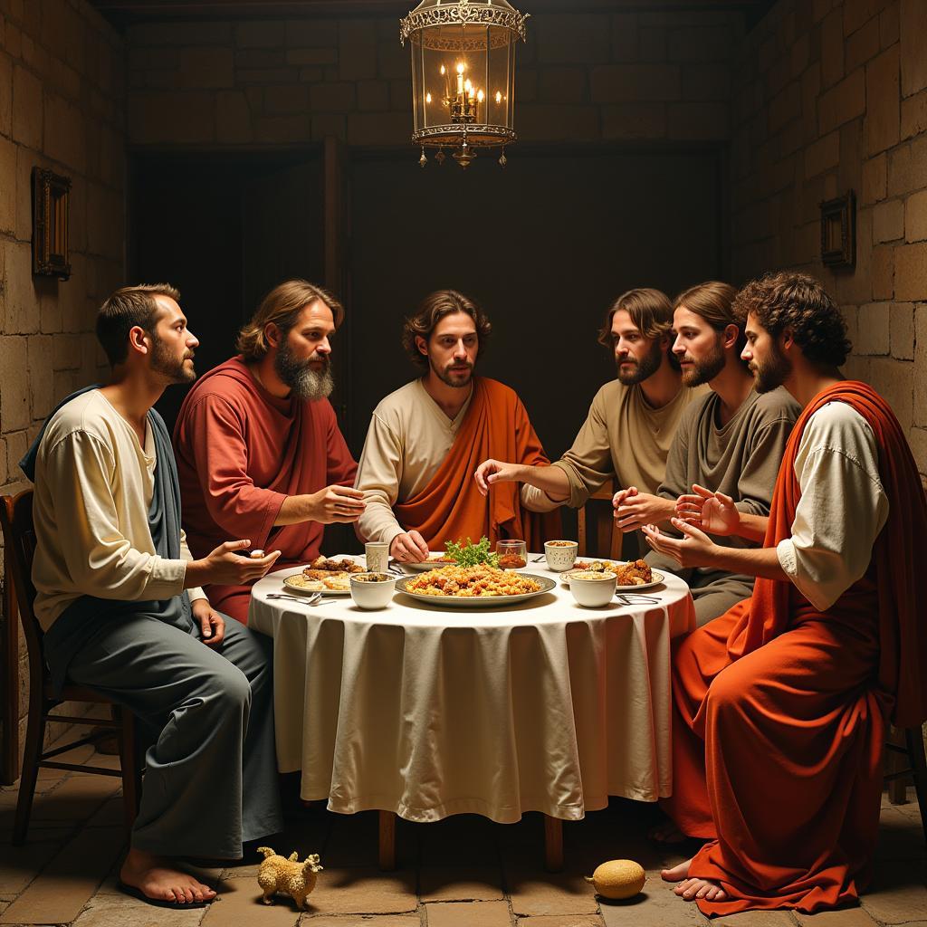 Early Christians Sharing a Meal