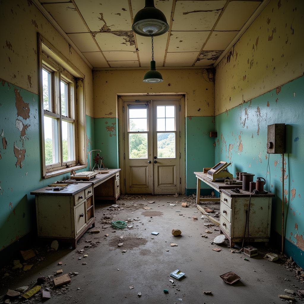 Decaying Interior of Eldora Hospital