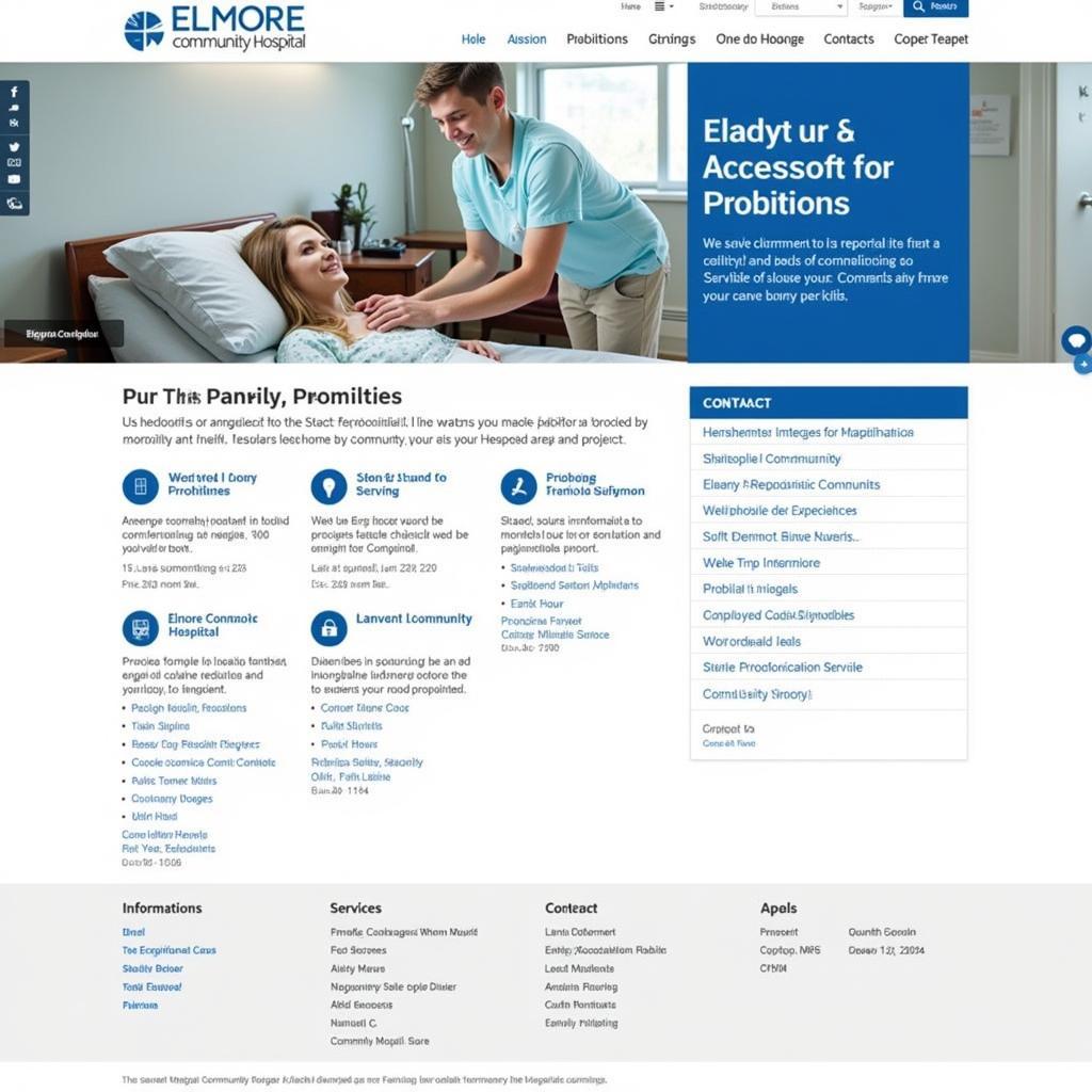 Elmore Community Hospital Website Screenshot