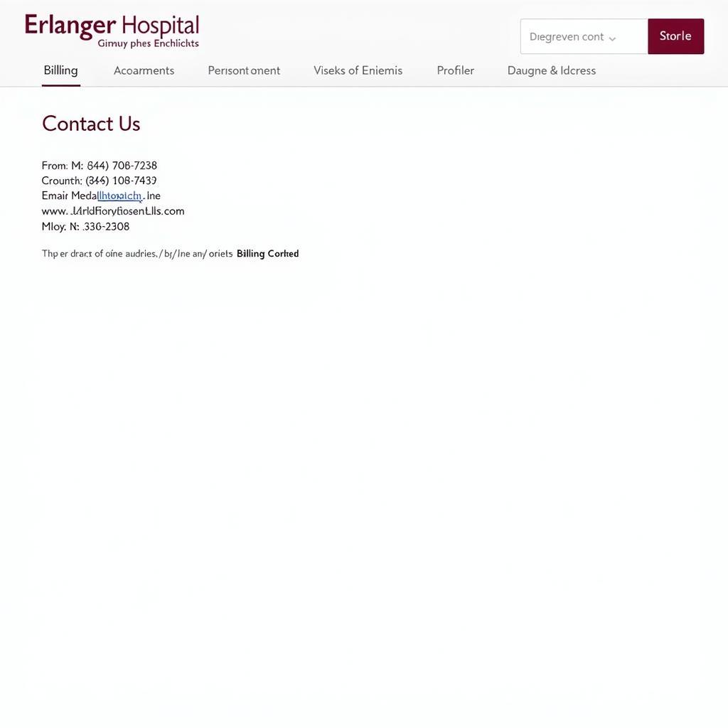 Erlanger Hospital Billing Contact Information