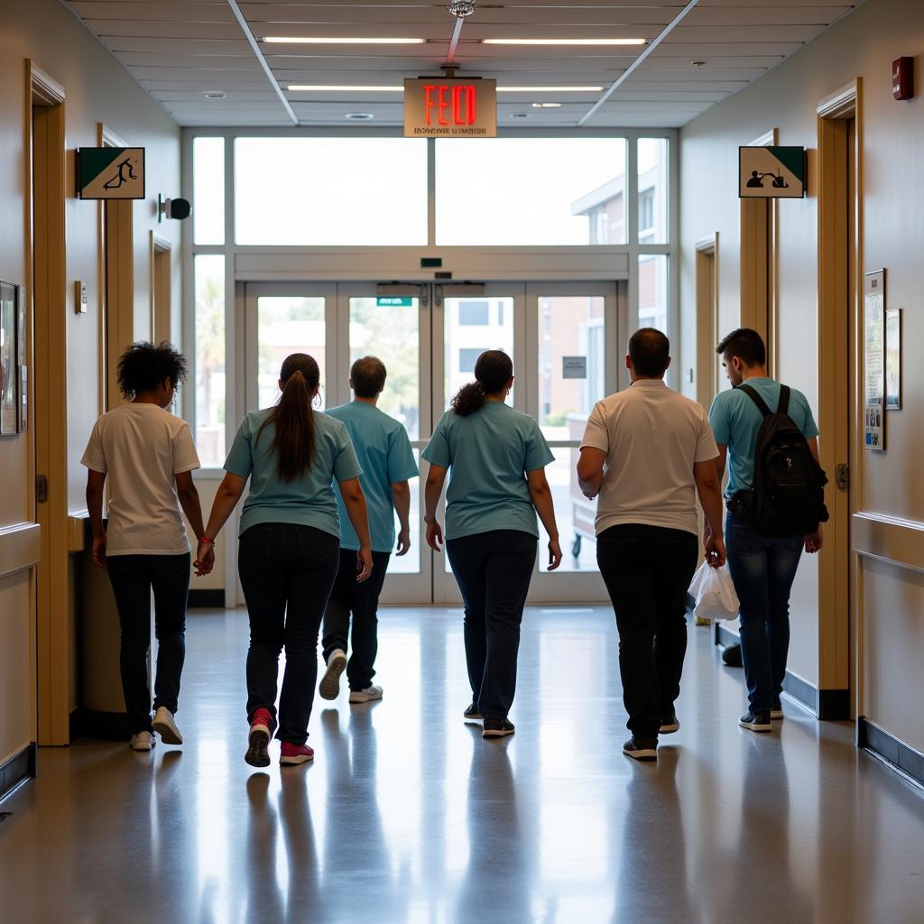 Hospital Evacuation Procedure During a Bomb Threat