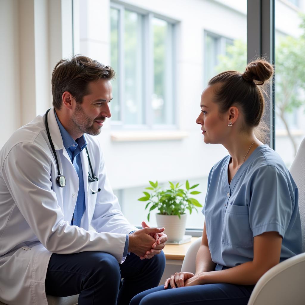 Patient Consultation at Exeter Hospital Oncology