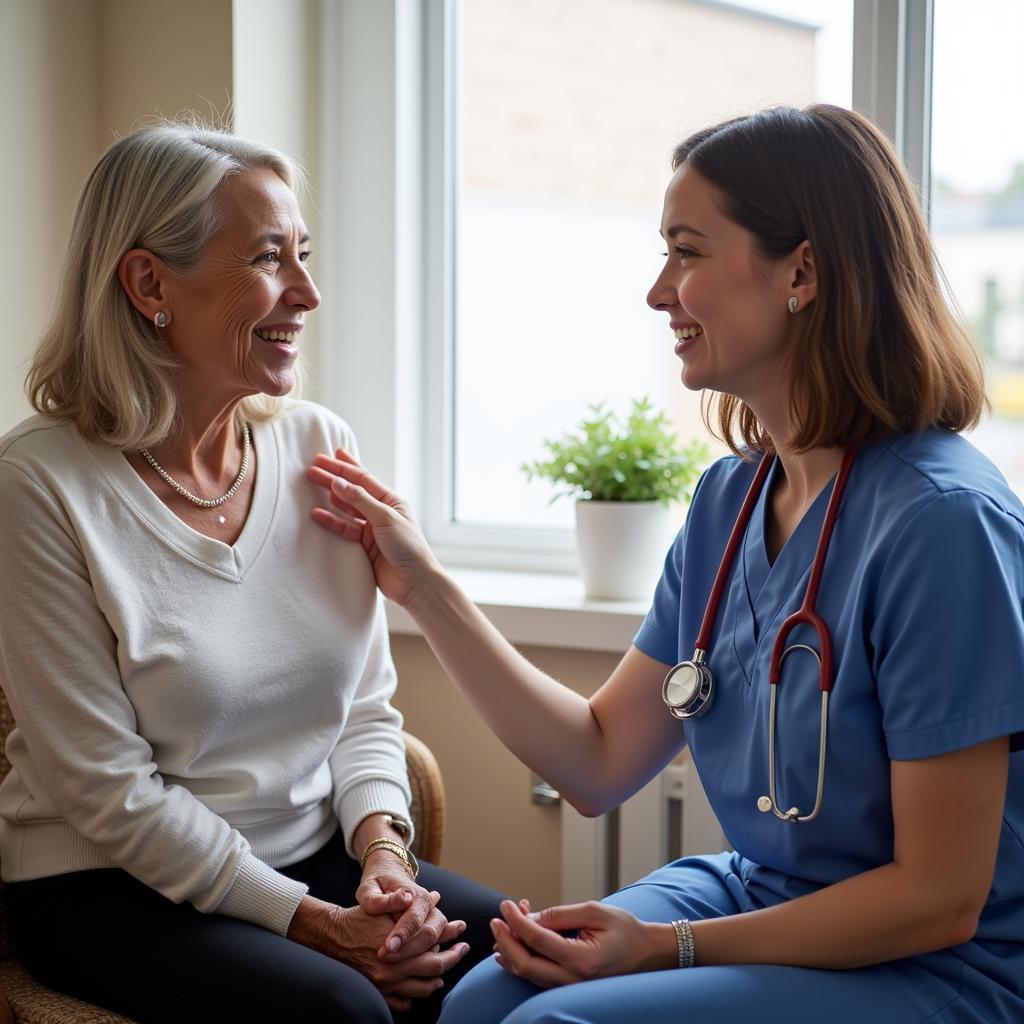 Family Medicine Resident Consulting with a Senior Patient