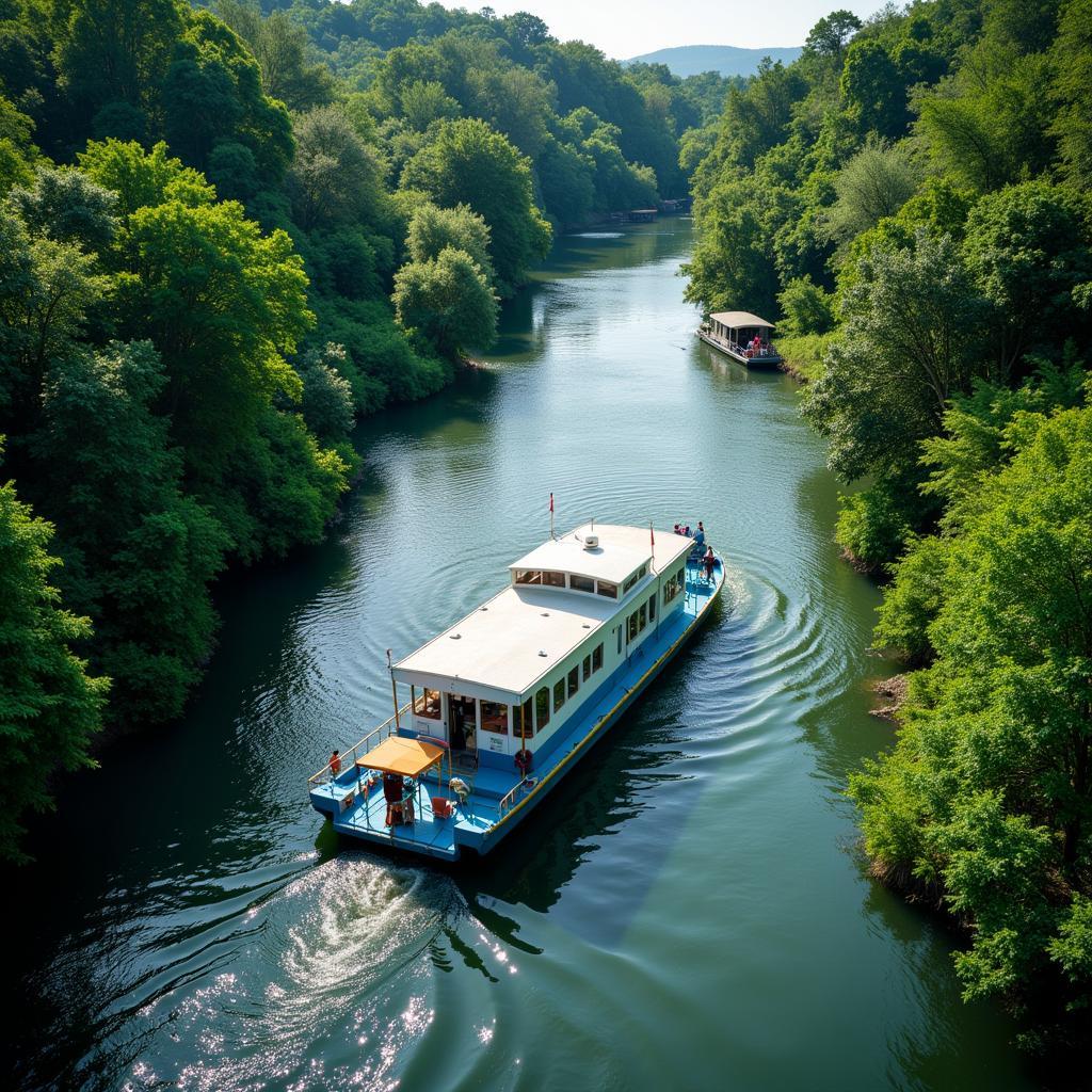 Floating Pharmacy Navigating River