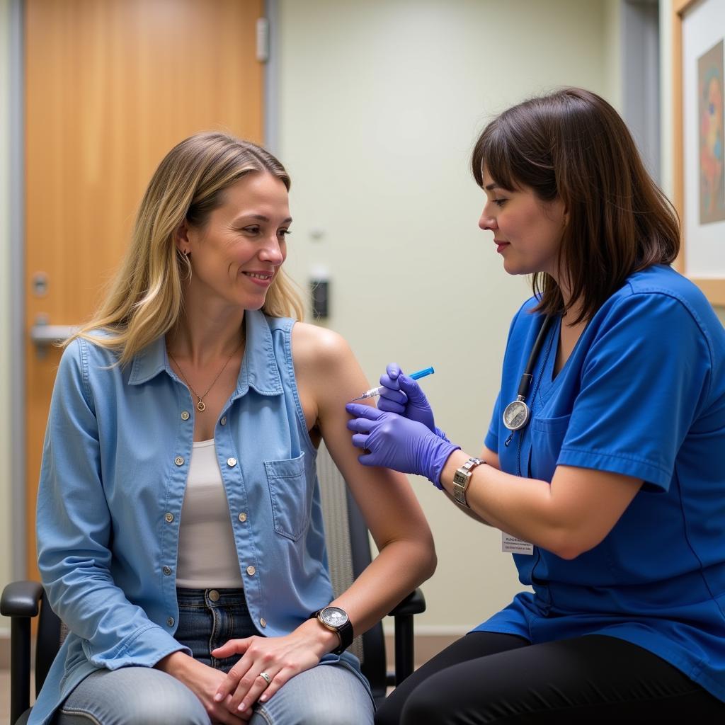 Flu Shot Administration at Hoag Hospital