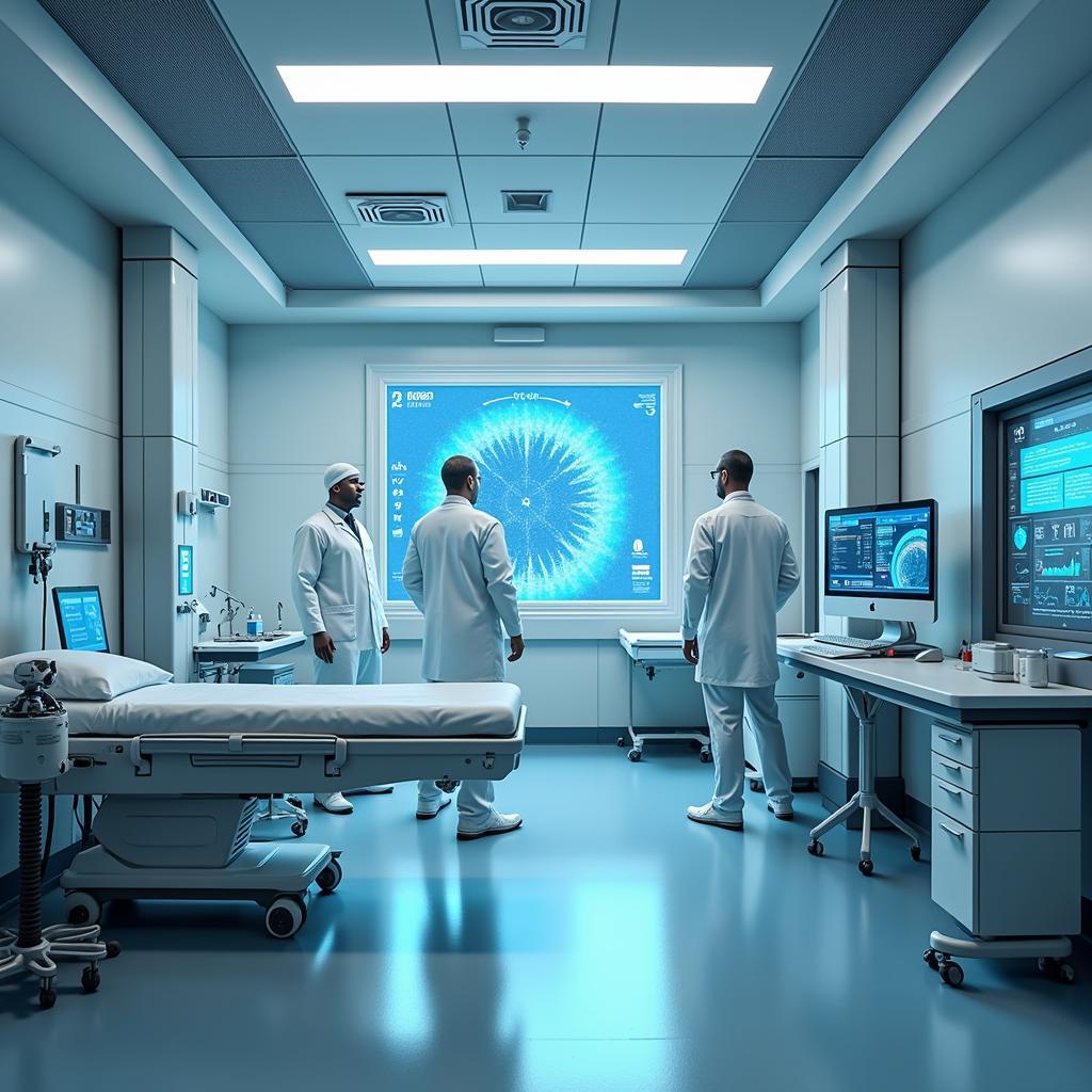 Visualization of a futuristic ed tech hospital