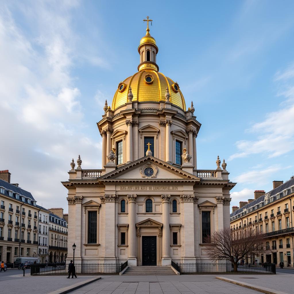 Golden Dome of Hospital des Invalides in Paris