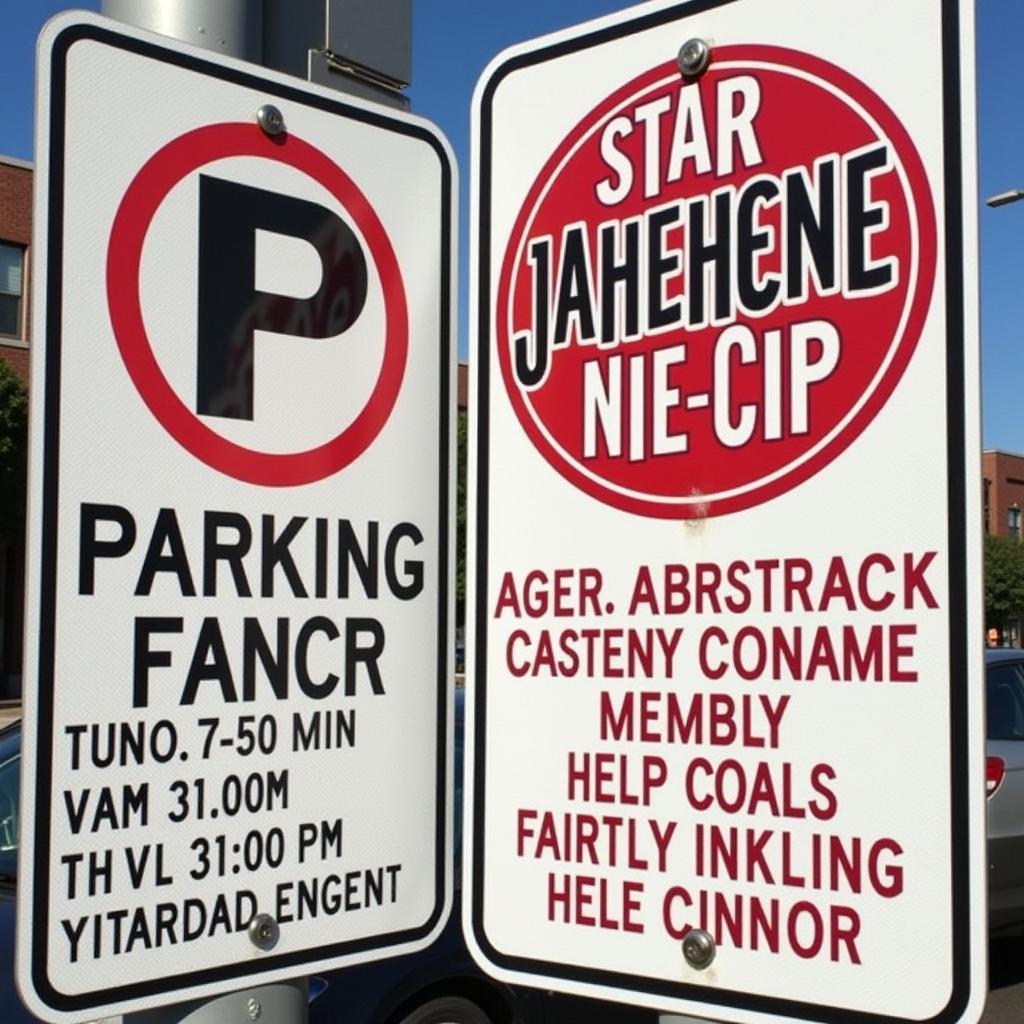 Street parking signs near Hahnemann Hospital.