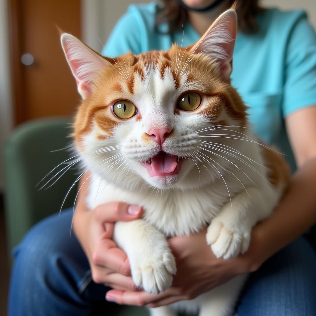 Happy cat leaving Bastet Cat Hospital Burbank