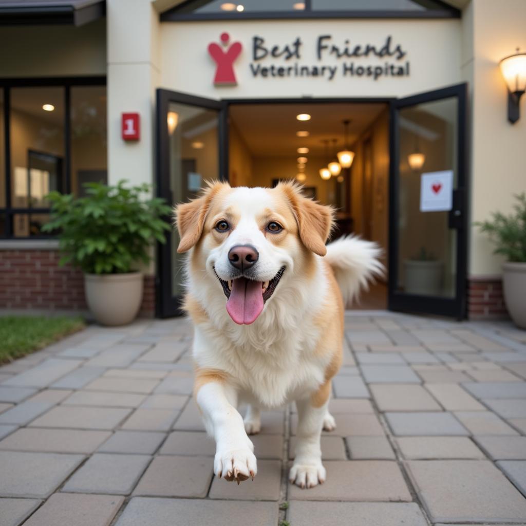 Happy Dog Leaving Best Friends Vet