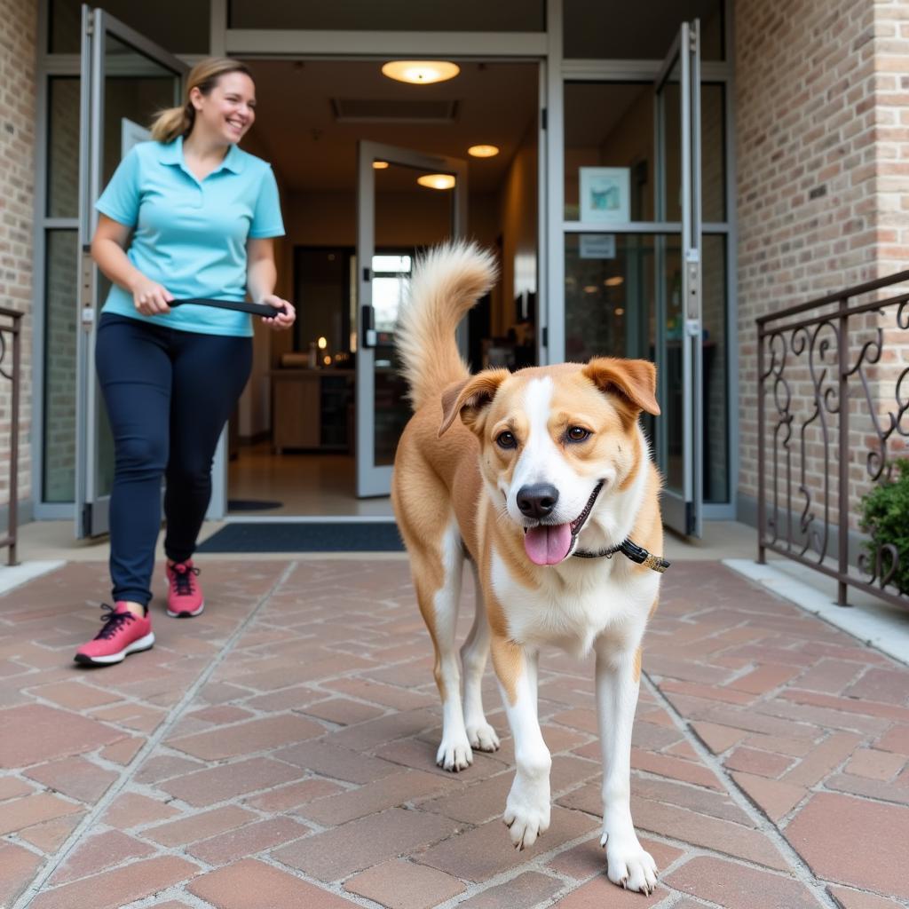 Happy Dog Leaving Bridgeview Vet Clinic