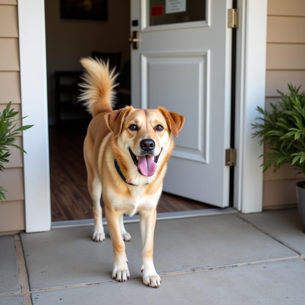 Happy Dog Leaving Manalapan Animal Hospital