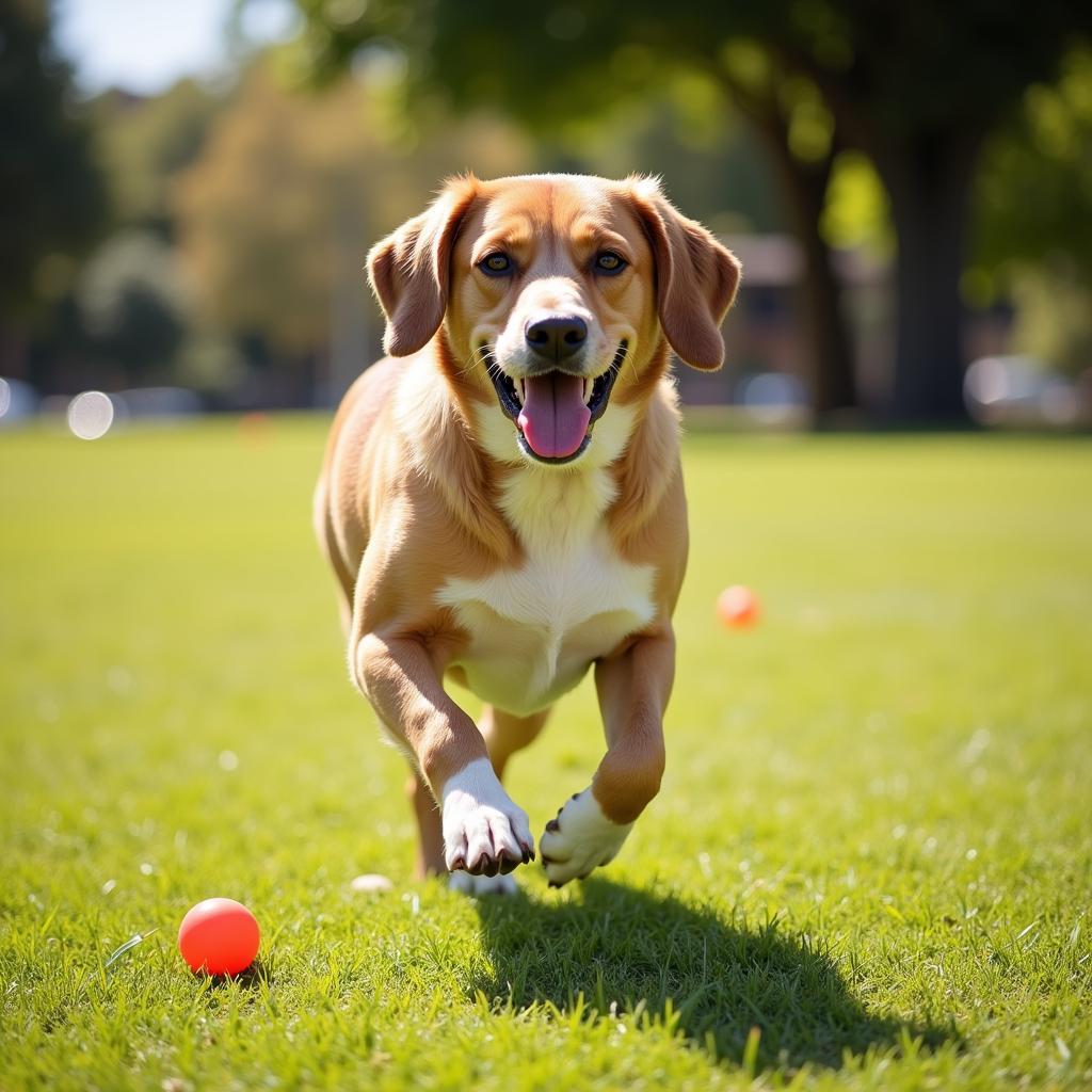 Happy and Healthy Dog Enjoying a Day at a Fairfield, CA Park