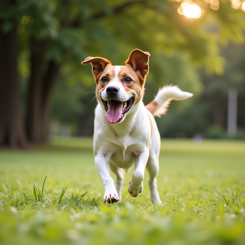 Happy, Healthy Dog Playing