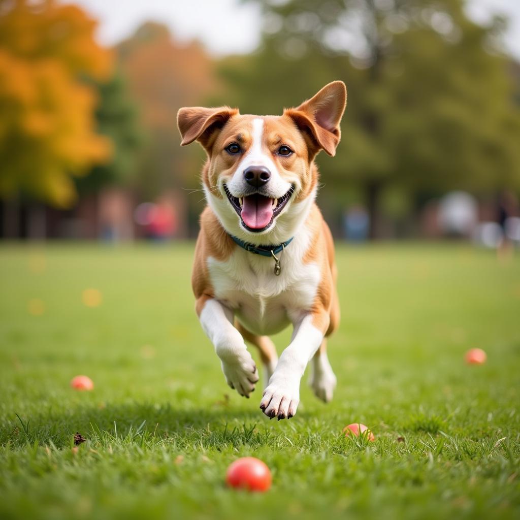 Happy and Healthy Dog Enjoying Life