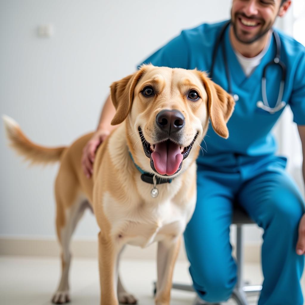 Happy and Healthy Dog at a Whittier Vet Clinic