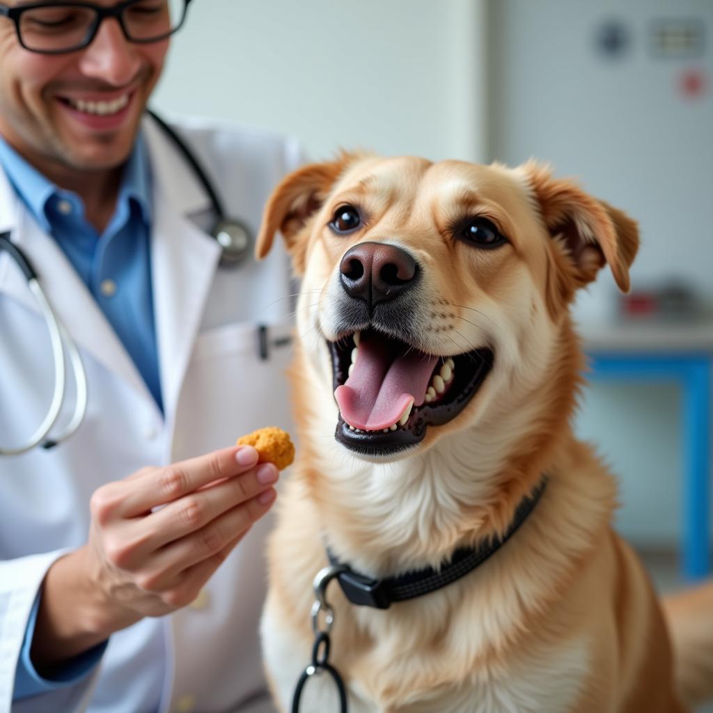 Happy and Healthy Pet Receiving Veterinary Care