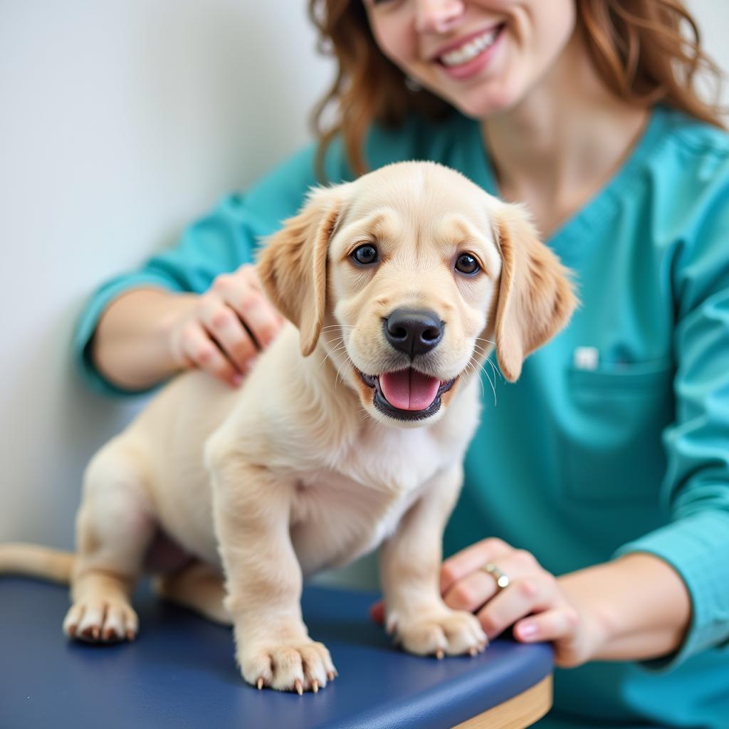 Happy Puppy at Vet