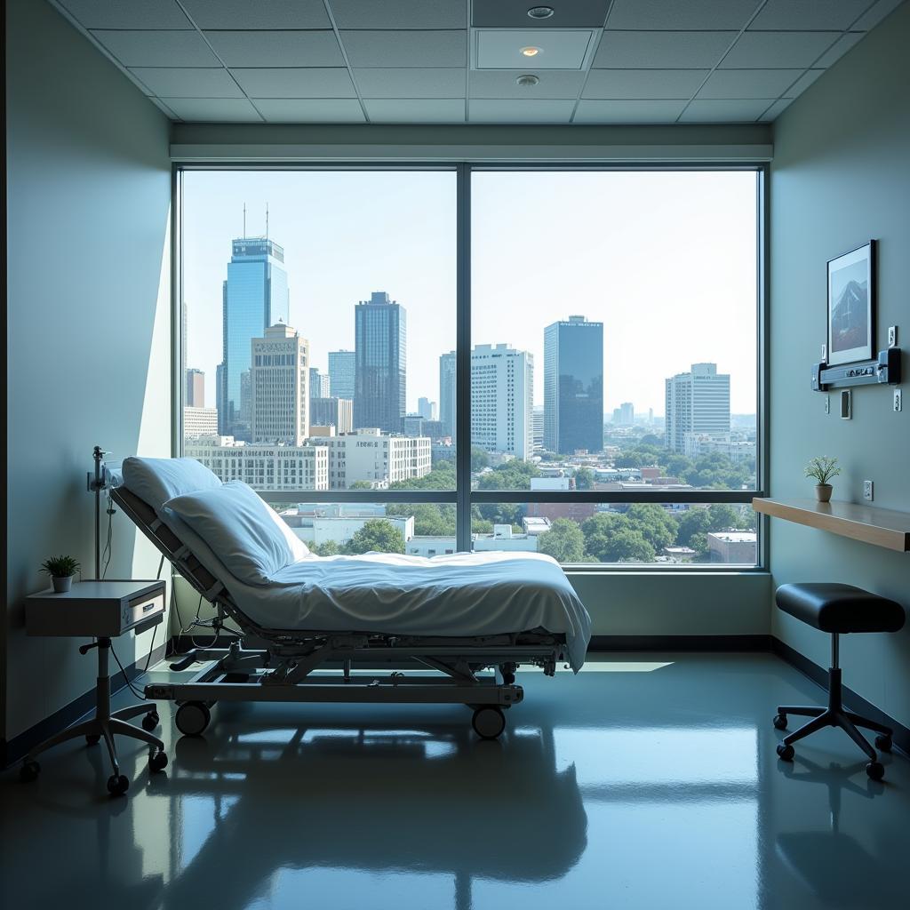 Modern Patient Room in a Heights Area Hospital