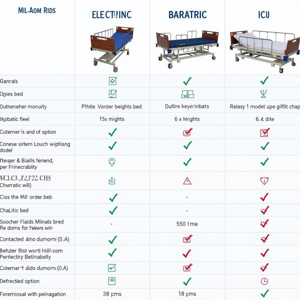 Comparison of Different Hillrom Hospital Bed Types