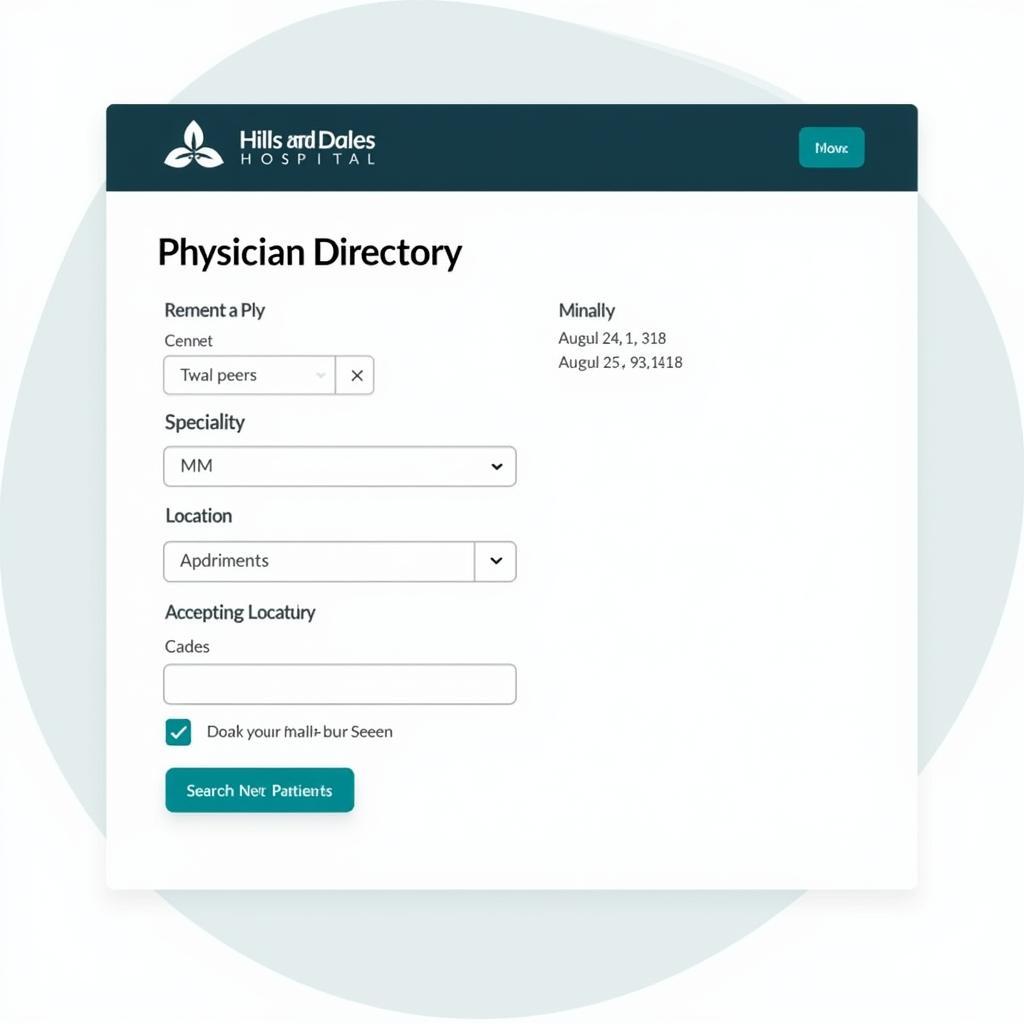 Physician Directory at Hills and Dales Hospital